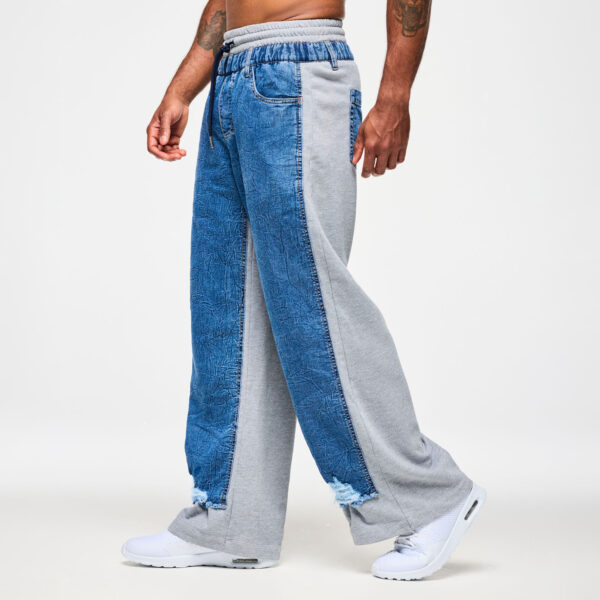Blue Jean Denim Sweatpants - Image 5
