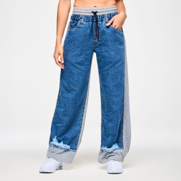 Blue Jean Denim Sweatpants - Image 2