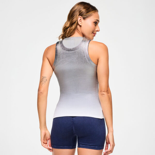 Blue Jean Fitted High Neck Tank - Image 5