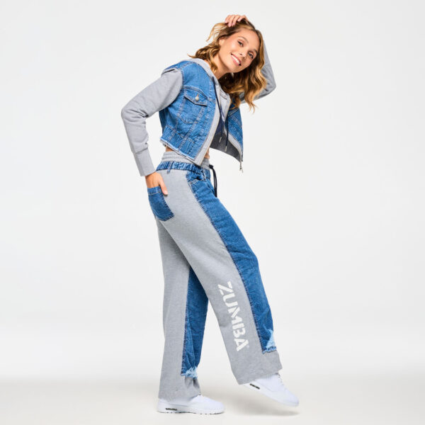 Blue Jean Crop Pullover Hoodie - Image 8