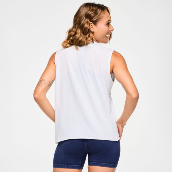 Blue Jean Crew Neck Muscle Tank - Image 3