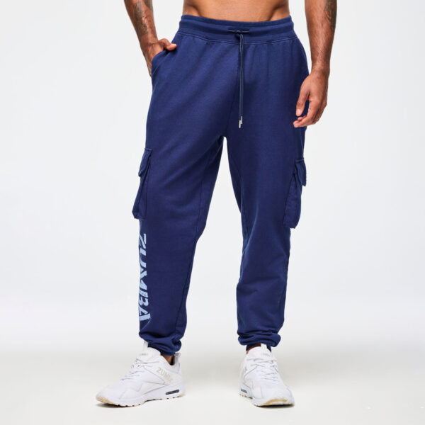 Blue Jean Men's Knit Denim Cargo Pants - Image 2