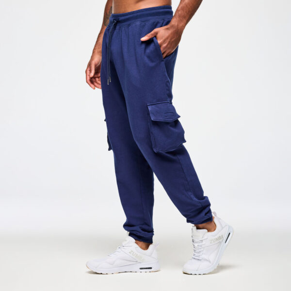 Blue Jean Men's Knit Denim Cargo Pants - Image 9