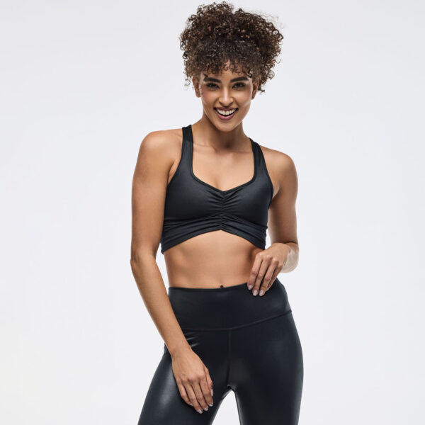 Zumba Libre Shiny Longline Ruched Bra - Image 3