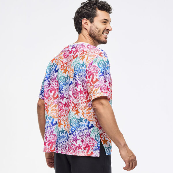 Zumba Libre Boxy Mesh Top With Side Slits - Image 2