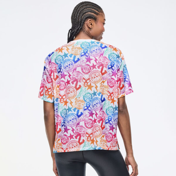 Zumba Libre Boxy Mesh Top With Side Slits - Image 5