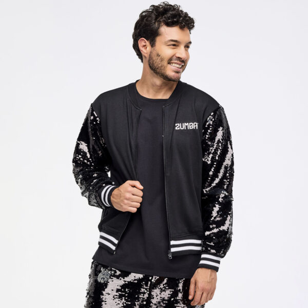 Zumba Libre Bomber Jacket With Sequin Sleeves - Image 3