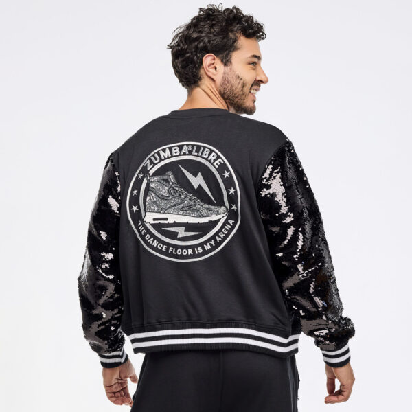 Zumba Libre Bomber Jacket With Sequin Sleeves - Image 4