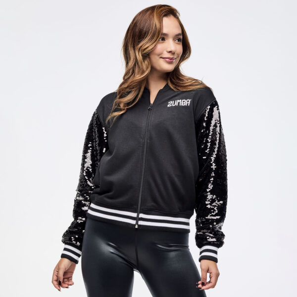 Zumba Libre Bomber Jacket With Sequin Sleeves - Image 7