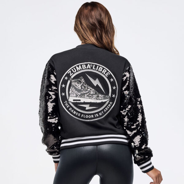 Zumba Libre Bomber Jacket With Sequin Sleeves - Image 8