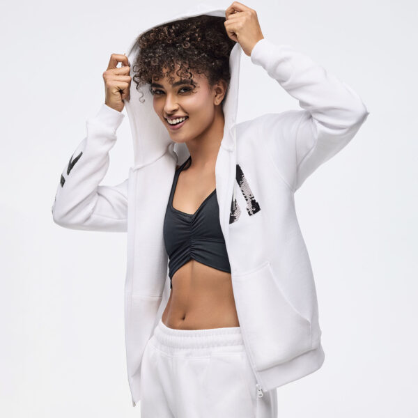 Zumba Sparkle Oversized Zip-Up Hoodie - Image 4