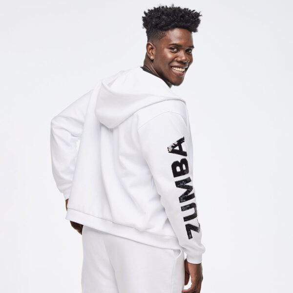 Zumba Sparkle Oversized Zip-Up Hoodie - Image 8