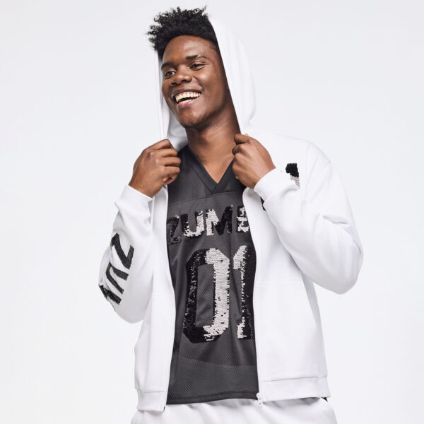 Zumba Sparkle Oversized Zip-Up Hoodie - Image 9