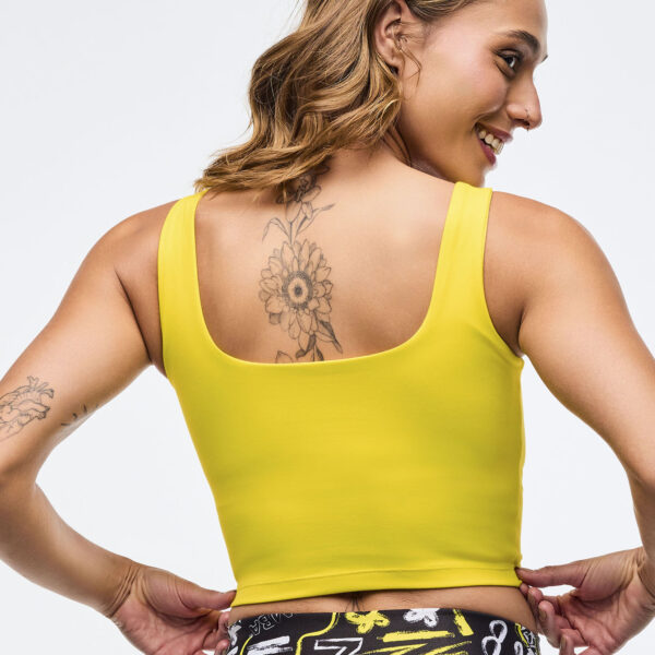 Sizzlin' Square Neck Crop Tank With Shelf Bra - Image 2