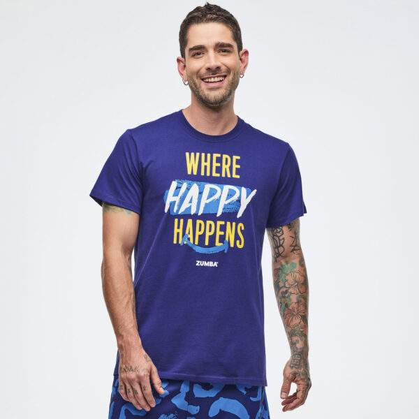 Sizzlin' Crew Neck Tee - Soft Navy - Image 3