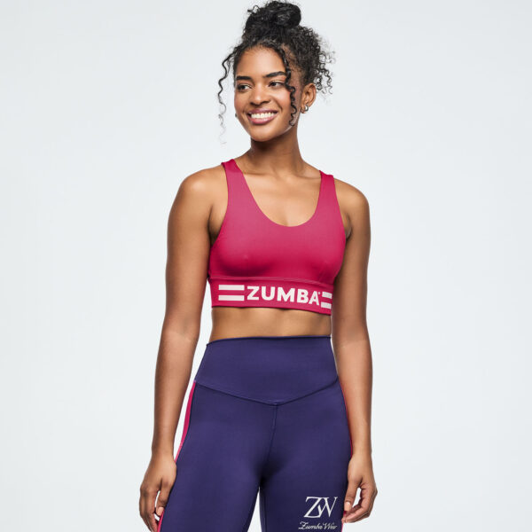 Class of 2001 Racerback Scoop Neck Bra - Orange/PInk - Image 2