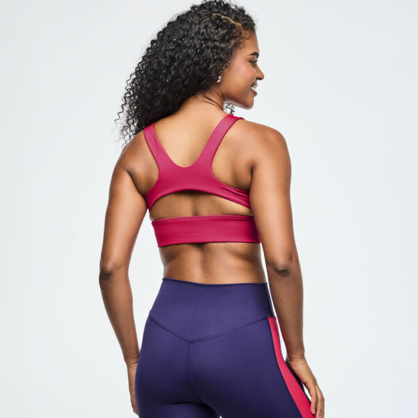Class of 2001 Racerback Scoop Neck Bra - Orange/PInk - Image 3